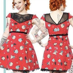 Soupuss 'Holly Jolly' Lyla dress (peekaboo puppies & xmas gifts) discontinued
